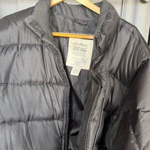 Eddie Bauer Black Goose Down Puffer Jacket